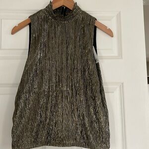 Brand new metallic gold/silver blouse